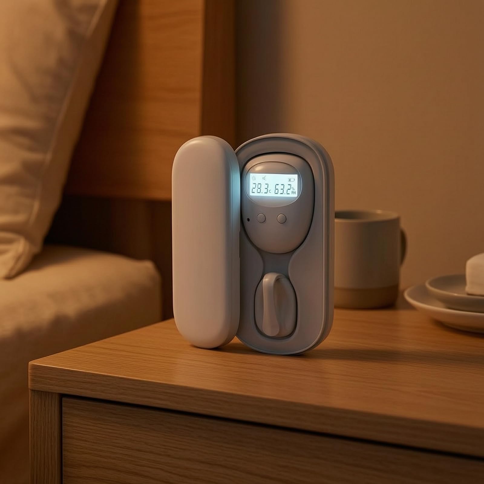 d'Humidité pour Lit avec Alarme Rapi et Fonctionnement Silencieux Conçu pour Une Utilisation Facile par Les Soignants Doté d'un Couvercle et , Style to 2