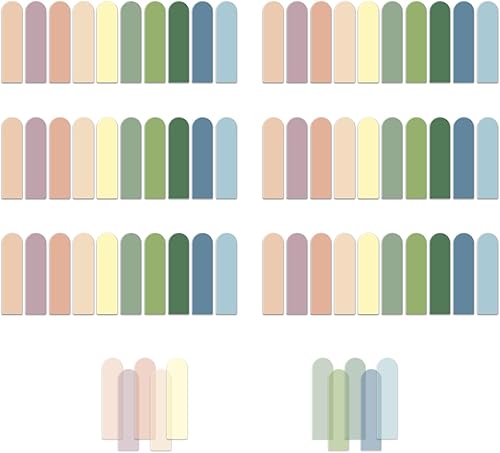 Temiary Morandi - 1200 pestañas adhesivas para anotar libros, pestañas transparentes reutilizables, marcadores de página, pestaña de índice para