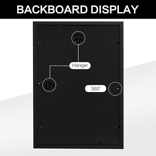 Vista 149 de Marco de 20 x 24 pulgadas, marco de fotos de 20 x 24 pulgadas, con paspartú a 16 x 20 pulgadas, marco de madera maciza, para colgar en la pared