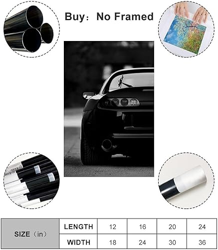 Miniatura 2 de Póster de automóvil en blanco y negro Mk4, pósteres de lona decorativos para habitación, estética, decoración de dormitorio, arte de pared, oficina,