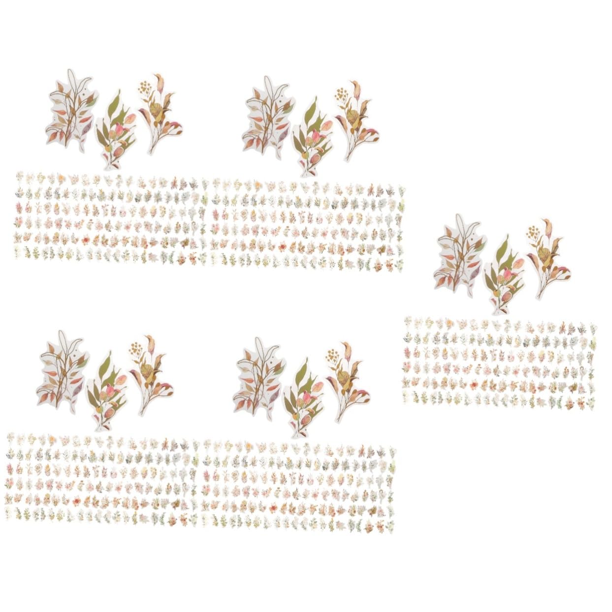 HOMSFOU Pegatinas De Plantas Holográficas Para Scrapbooking Adornos Decorativos Adhesivos Para Manualidades Estilos Mezclados 240 Piezas X 5