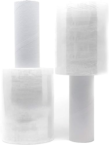 Miniatura 7 de 12 paquetes de película elástica de 5 pulgadas x 1000 pies con asa, calibre 70, extra gruesa, transparente, mini rollos elásticos a mano