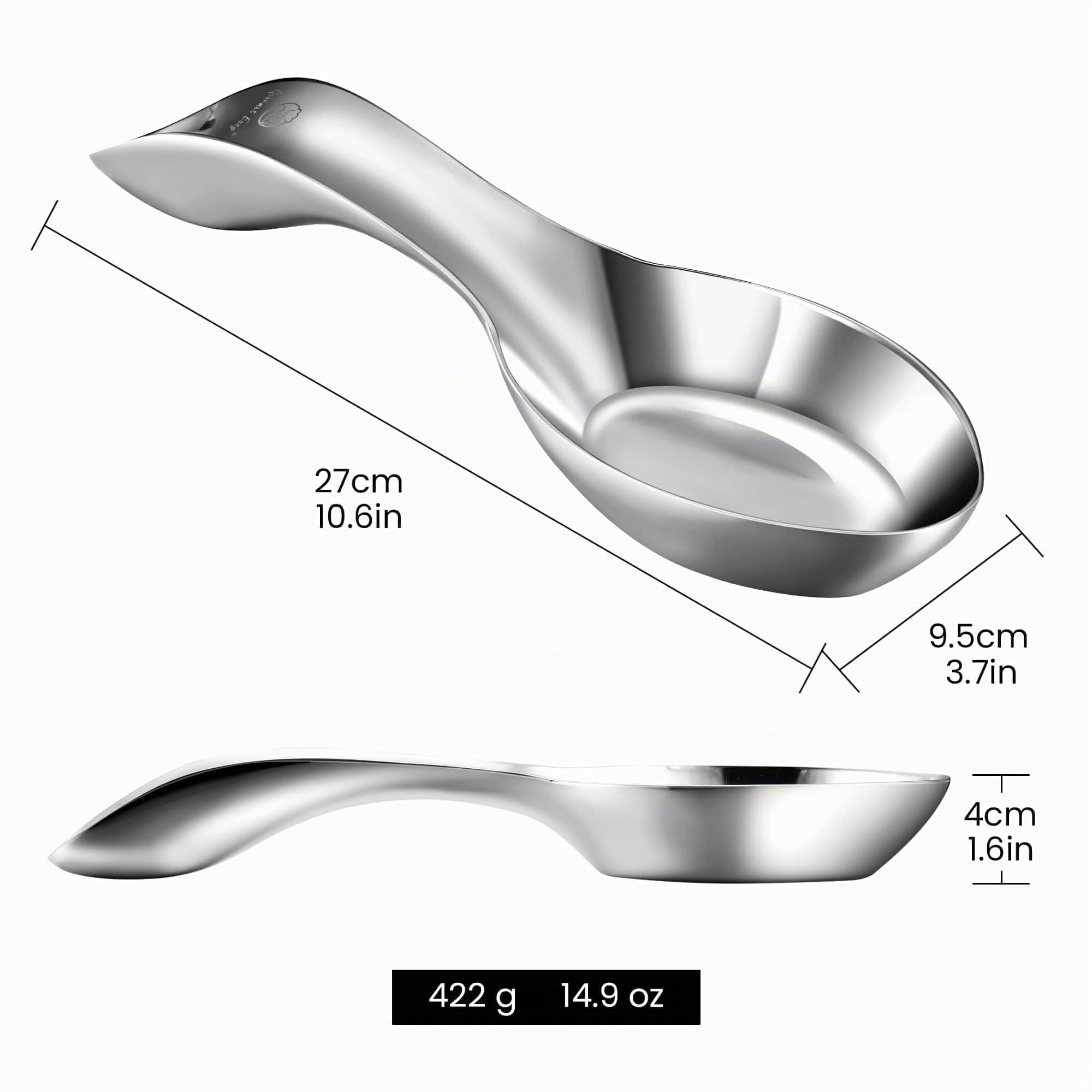 Repose cuillère cuisine en Acier Inoxydable | Repose Cuillere Incassable/Repose Cuillère | Résistant à la Chaleur et Compatible Lave-Vaisselle | Repose Ustensiles de Cuisine