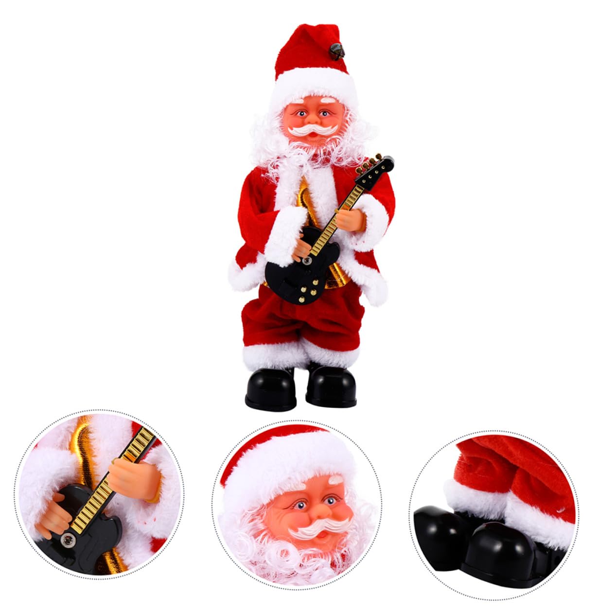 Gatuida Giocattolo Elettrico con Tema Natalizio Musicale in Plastica e Tessuto, Funzione Suoneria a Batteria, per Decorazioni Natalizie e Atmosfera Festiva Stili multipli