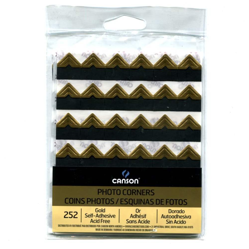 Canson Self Adhesive Photo Corners, Gold | Mubboo
