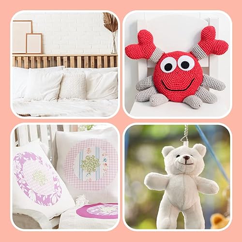 Miniatura 7 de MORFEN Relleno de fibra de alta calidad de 53 onzas relleno de animales de peluche relleno de almohada para almohadas relleno de algodón para