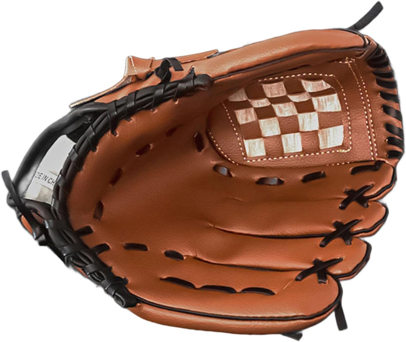 Softball Mitt Hand Catcher Teeball Glove Baseball Glove for Beginners Adults Brown 30cmx21cm