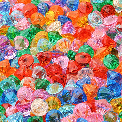 Gems for Crafts - Small Diamond Gemstones for Craft - 10.6 Oz Jewels and Gems - Vase Filler - Table Scatters Decor - Fish Tank Fake Rocks