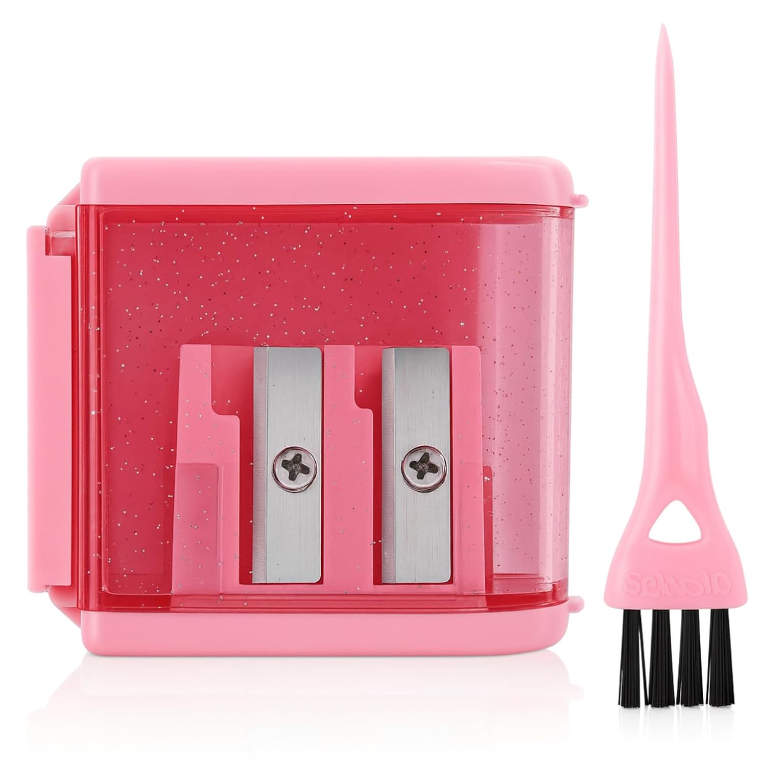 Vertex Eyeliner Pencil Sharpener for Eyes and Lip Liner Makeup Large Brow Pencils Small Angled Wing Tip Real Beginners Techniques Eye Shadow Lines Gel Eyebrow Pomade Black Liquid Waterproof Vertex Stencil