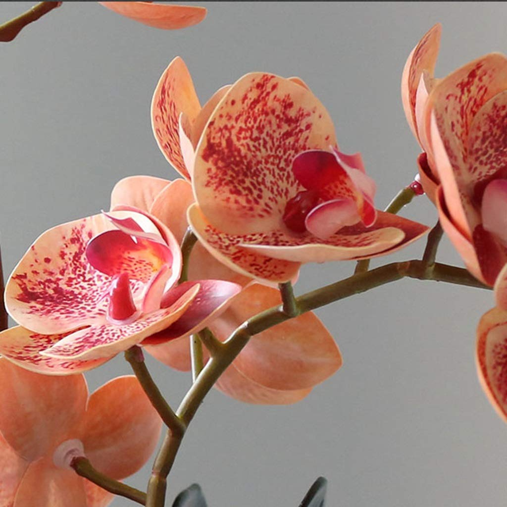 Composizione di Fiori Artificiali di Phalaenopsis, Orchidee Artificiali in Vaso, pianta di Fiori Artificiali per Matrimoni, Feste e Decorazioni per la casa. Decoraz