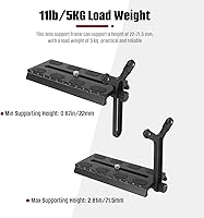 Vista 5 de Soporte Y con ruedas dobles, sistema de soporte de lente de marco con tornillo deslizante de 1/4 pulgadas, para Ronin S SC y placa estabilizadora