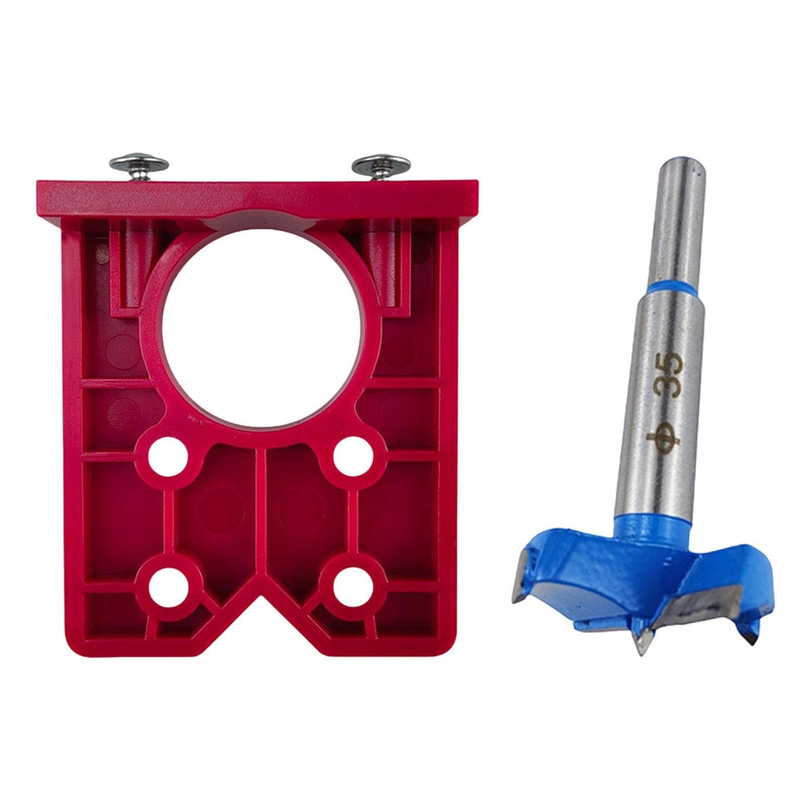35mm Concealed Hinge Jig Kit Sturdy Bit for Door Installation Cupboard Red| Tools | Power Tools | Routers-image-13