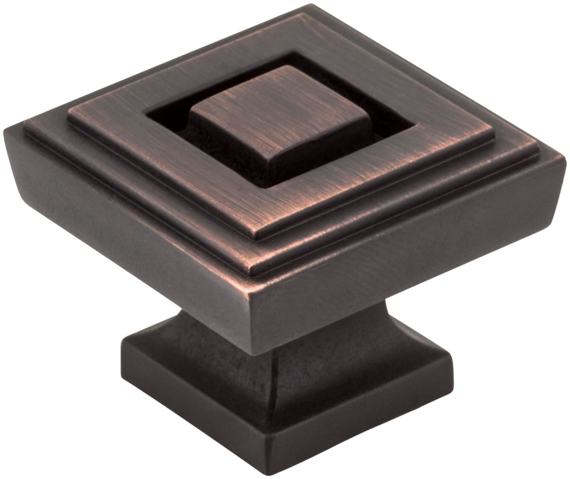 Delmar Cabinet Knob - 1 1/4" Square in Brushed Oil Rubbed Bronze