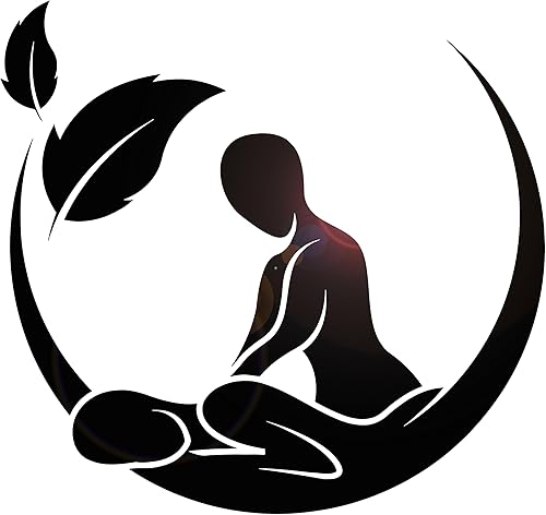 Vinilo adhesivo de pared para sala de masajes, spa, belleza, terapia de salud, pegatinas mural decoración grande (g2180) negro