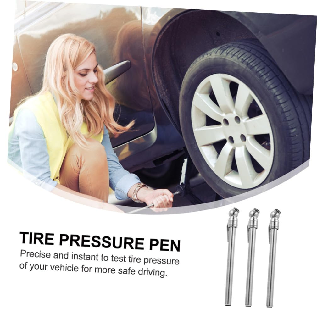Pencil Tire Gauge Portable Car Pressure Pen 5pcs Stainless Steel