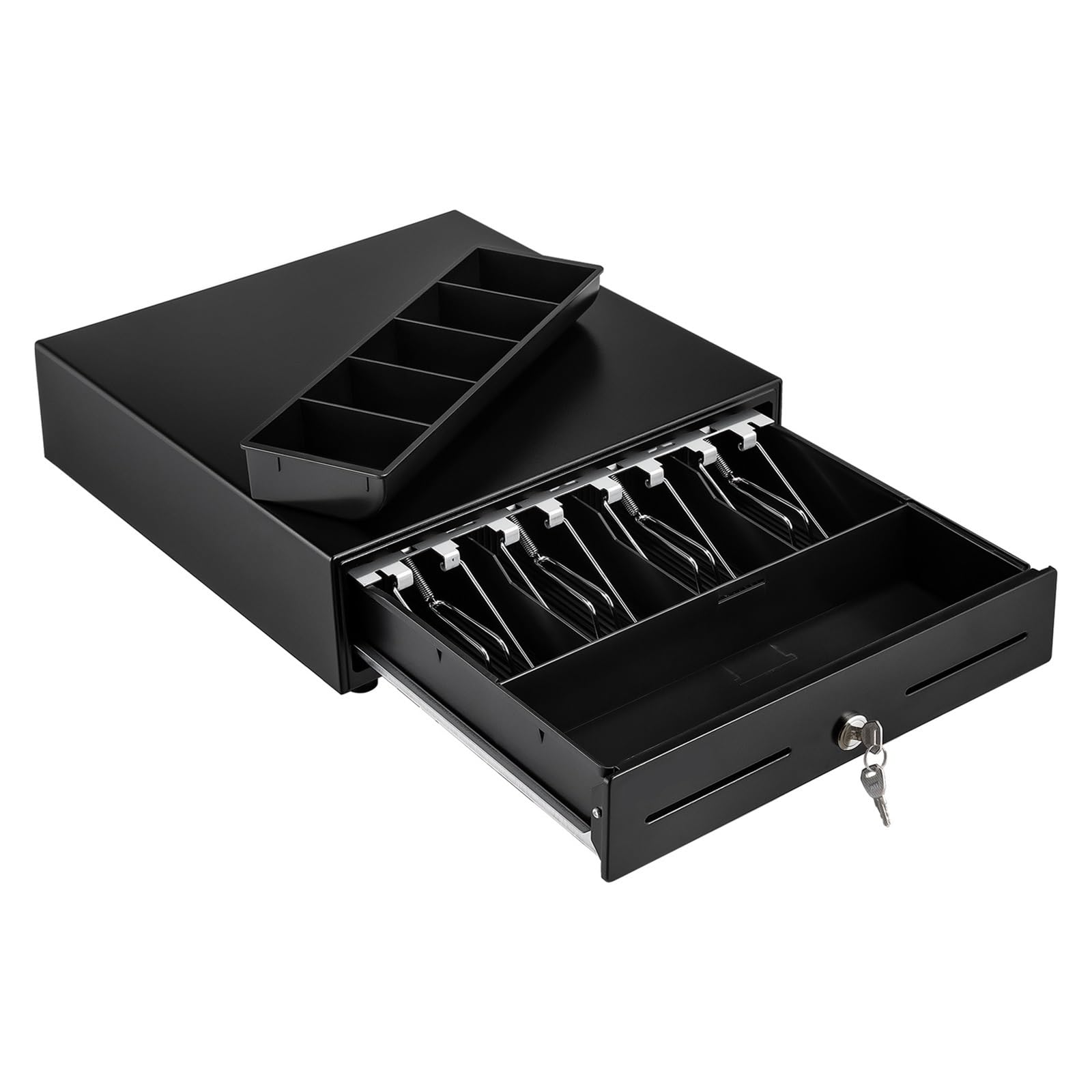 LNHHG Cash Register Drawer Way Fully Removable Design w/ 4 Bill 5 Coin Cash Tray Included Compact Size
