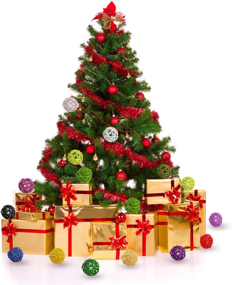 Miniatura 5 de Bola de ratán decorativa utilizada para la pieza central del cuenco juguete de pájaro decoración de mesa 24 bolas decorativas de ratán relleno de