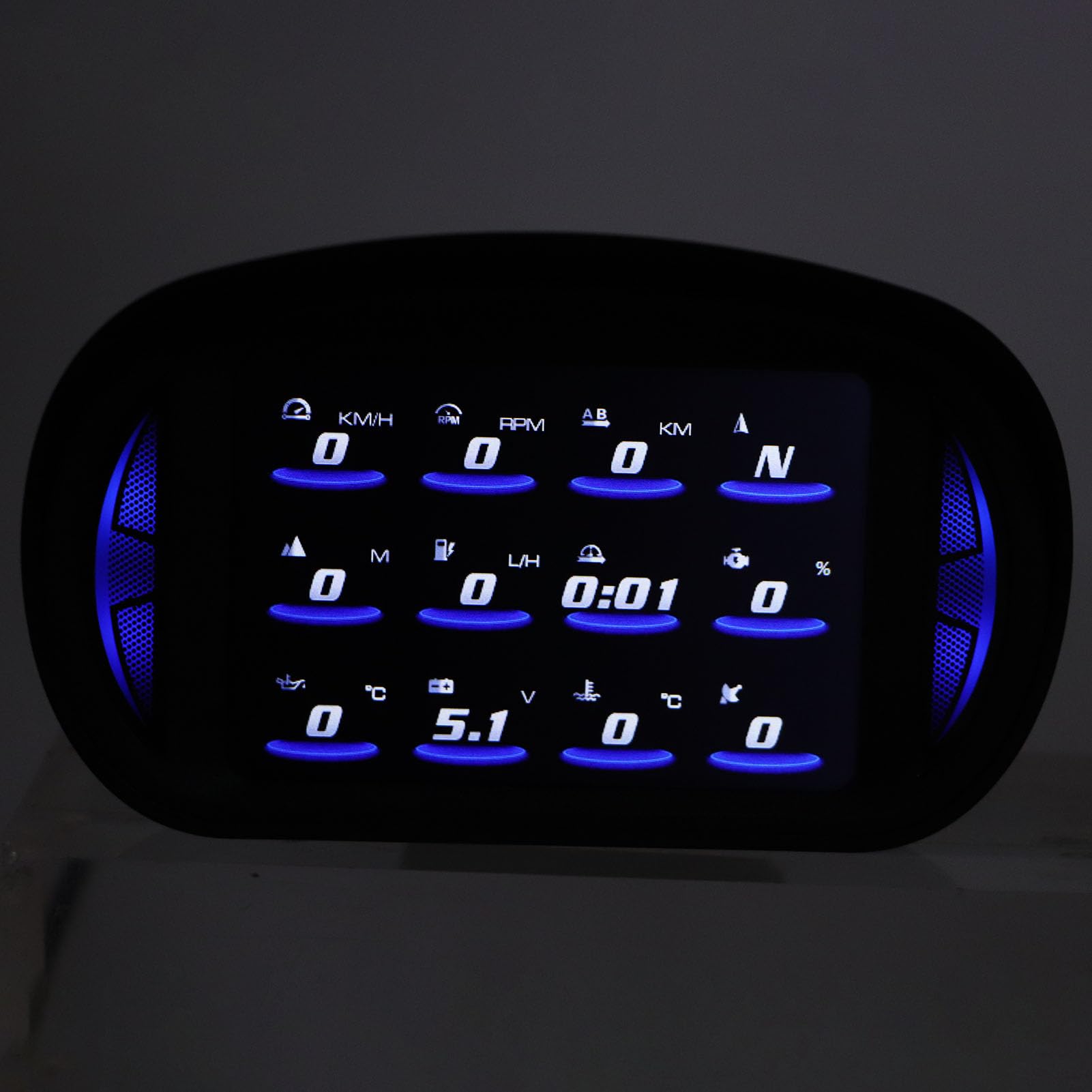 Head Up Display Auto, Modalità OBD 2 GPS Tachimetro Auto Universale con Inclinometro con Funzione di Avviso, Valore Rpm e Velocità Identificabili