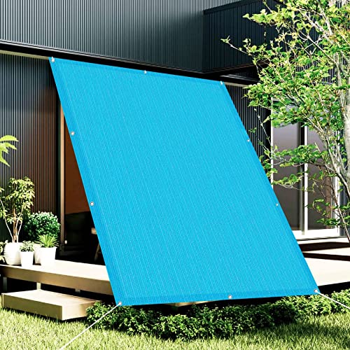 Auvent d'extérieur bleu 2,5 x 8 m robuste avec fixations incluses - 2