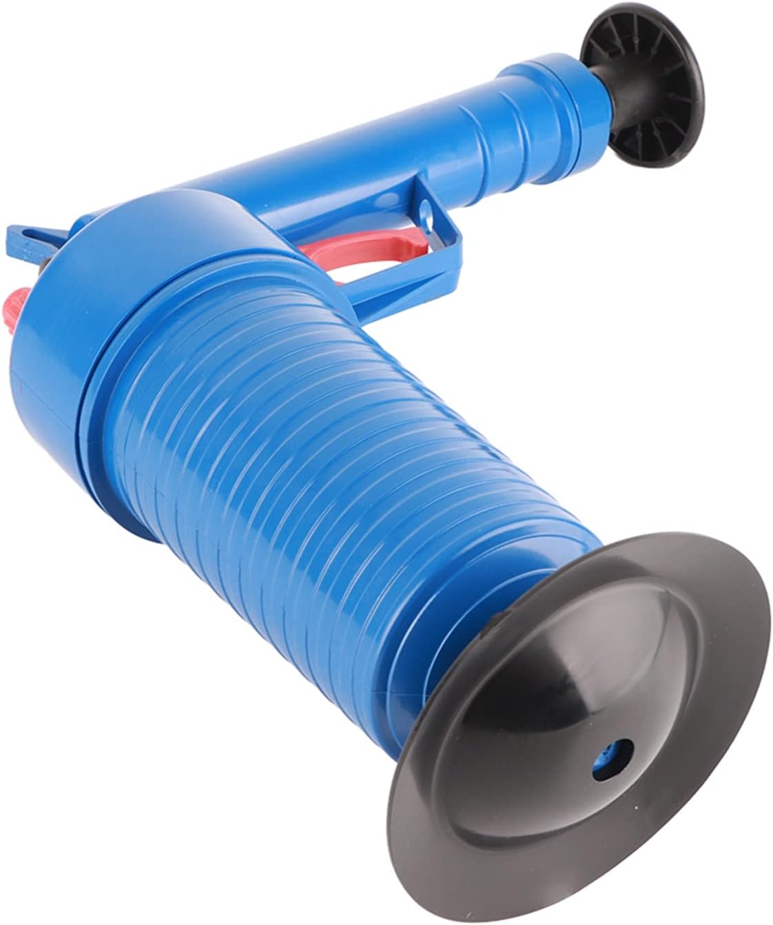 Powerful Drain High Pressure Air Gun Clog Remover with 4 Sized Suckers for Toilets Sinks Tubs Showers and More