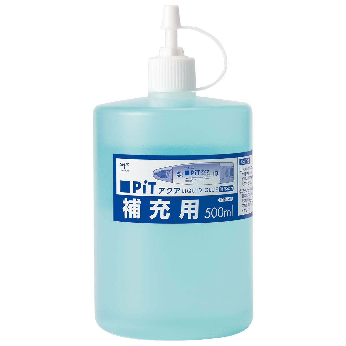 Amazon.co.jp: トンボ鉛筆 液体のり アクアピット補充用 500ml PR-WT 