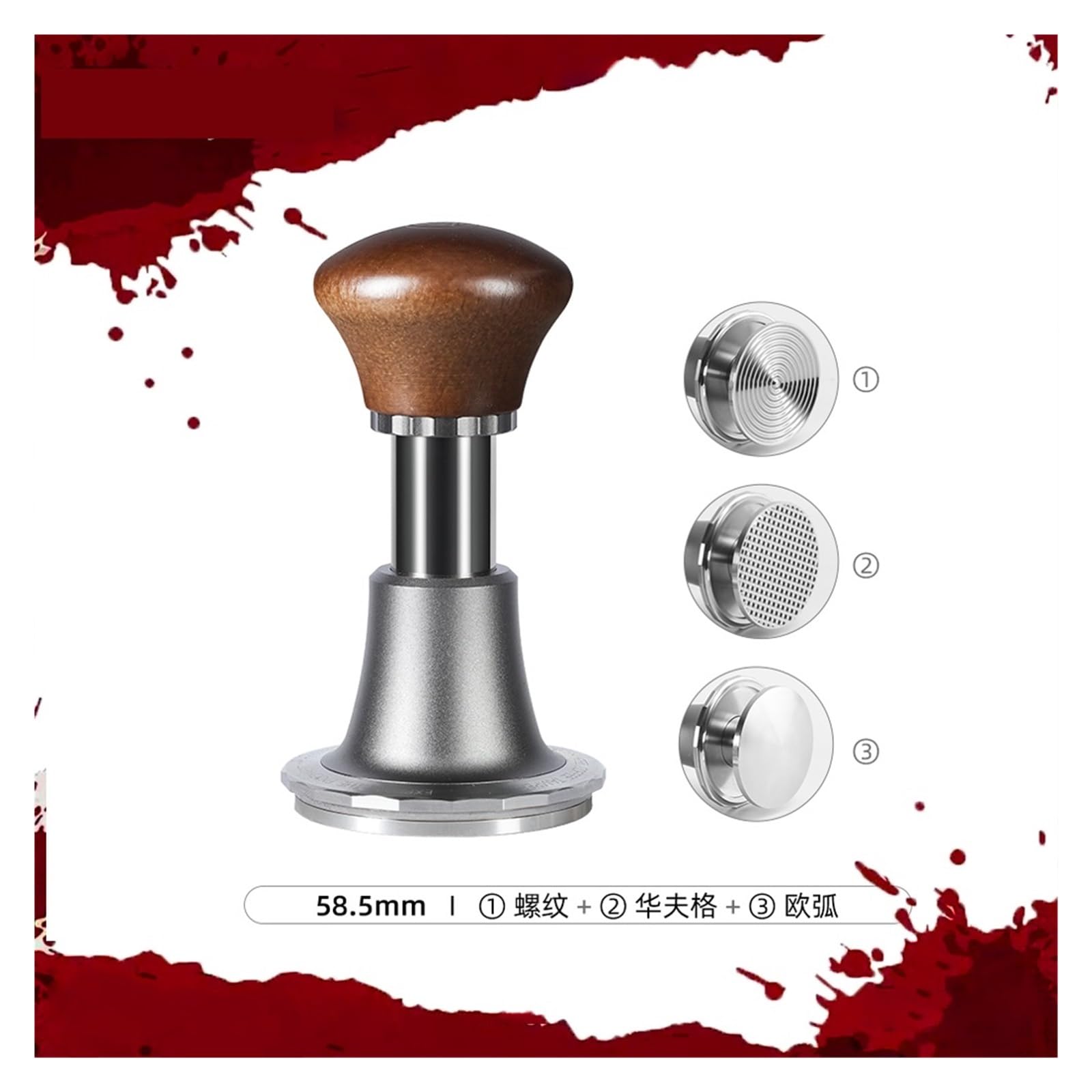 Pressino for Caffè Da 51-58 Mm, Compatibile for Hero Sword, Pressa for Caffè In Polvere Macchina for Caffè Espresso Ritorno Elastico Ritorno Automatico A Forza Costante(51mm screw thread)
