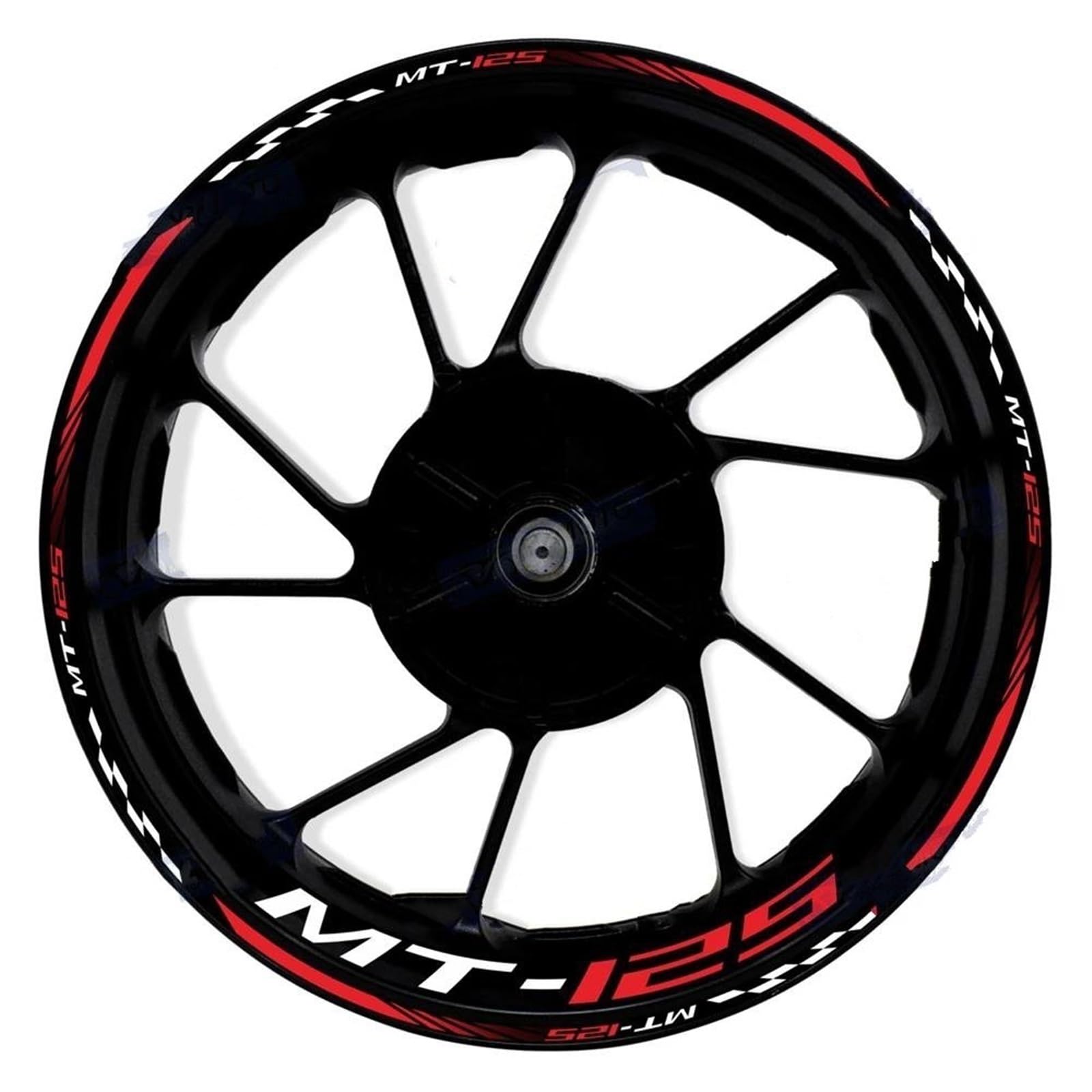 Motorcycle Wheel Stickers Sports Edge Stripe Reflective Film for Yamaha MT-125 MT125