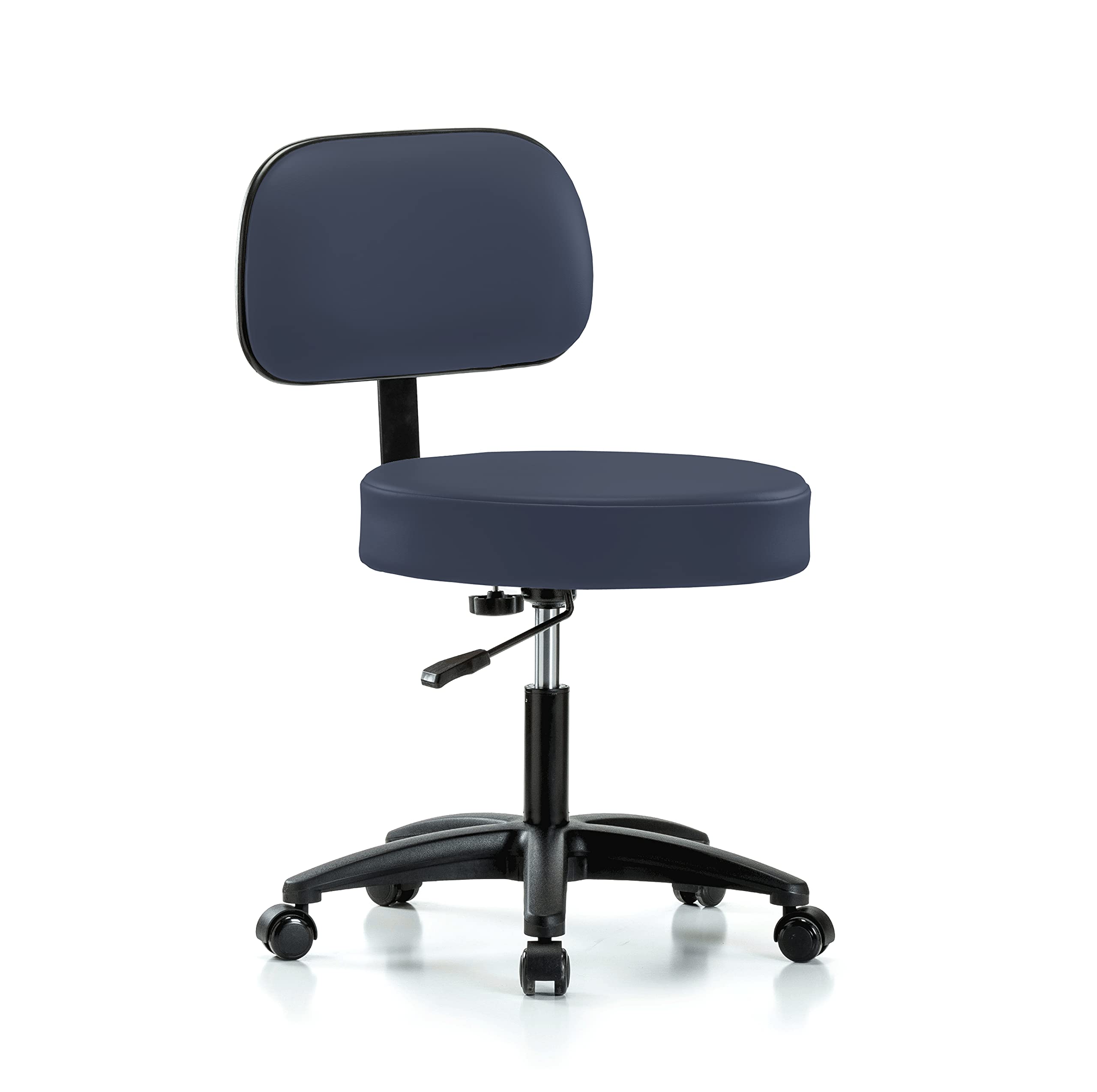 Perch Basic Exam Stool, Casters, 18.5-24", Imperial Blue