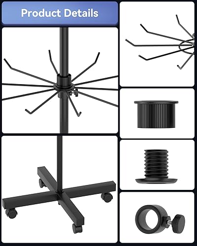 Miniatura 5 de Soporte de exhibición al por menor de 7 niveles para exhibición de tienda movible tienda Spinner joyería llavero Socking Sombreros Juguetes Show
