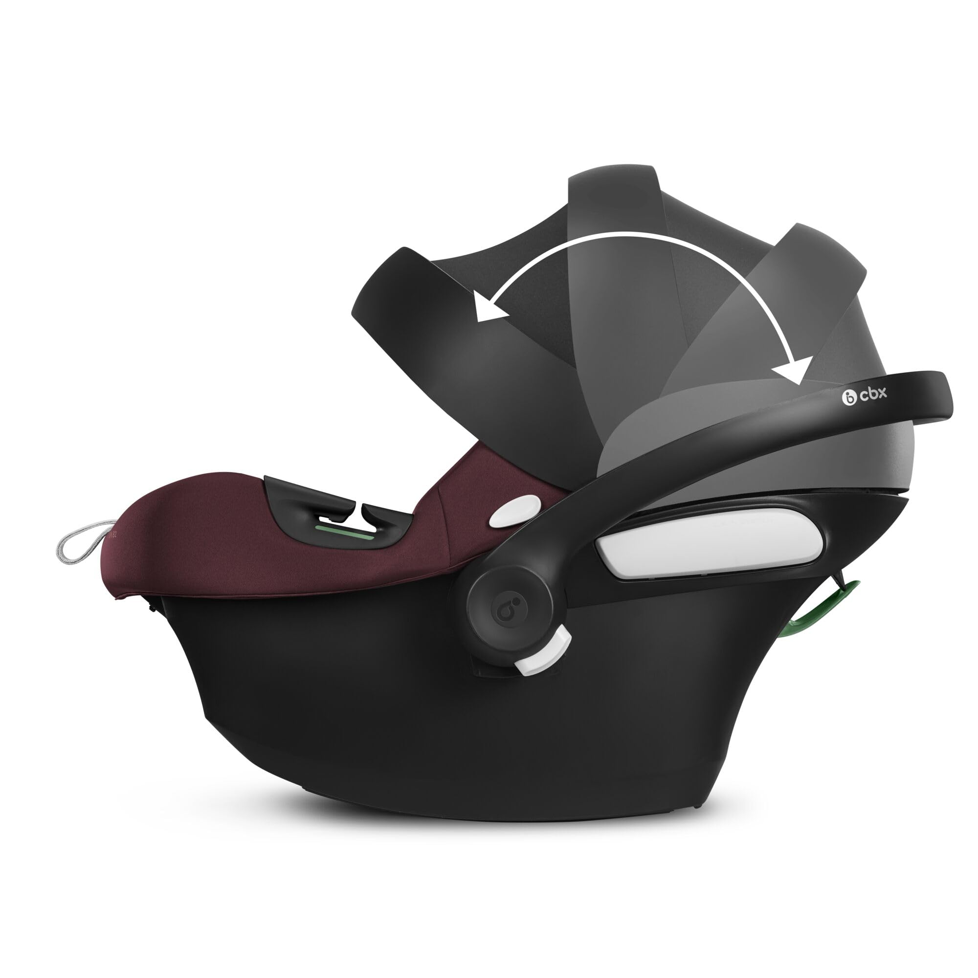 CYBEX Coque Aton B2 i-Size, De la naissance à environ 24 mois, Max. 13 kg, Coussin Réducteur pour Nouveau-né inclus, Compatible SensorSafe, Dynamic Red