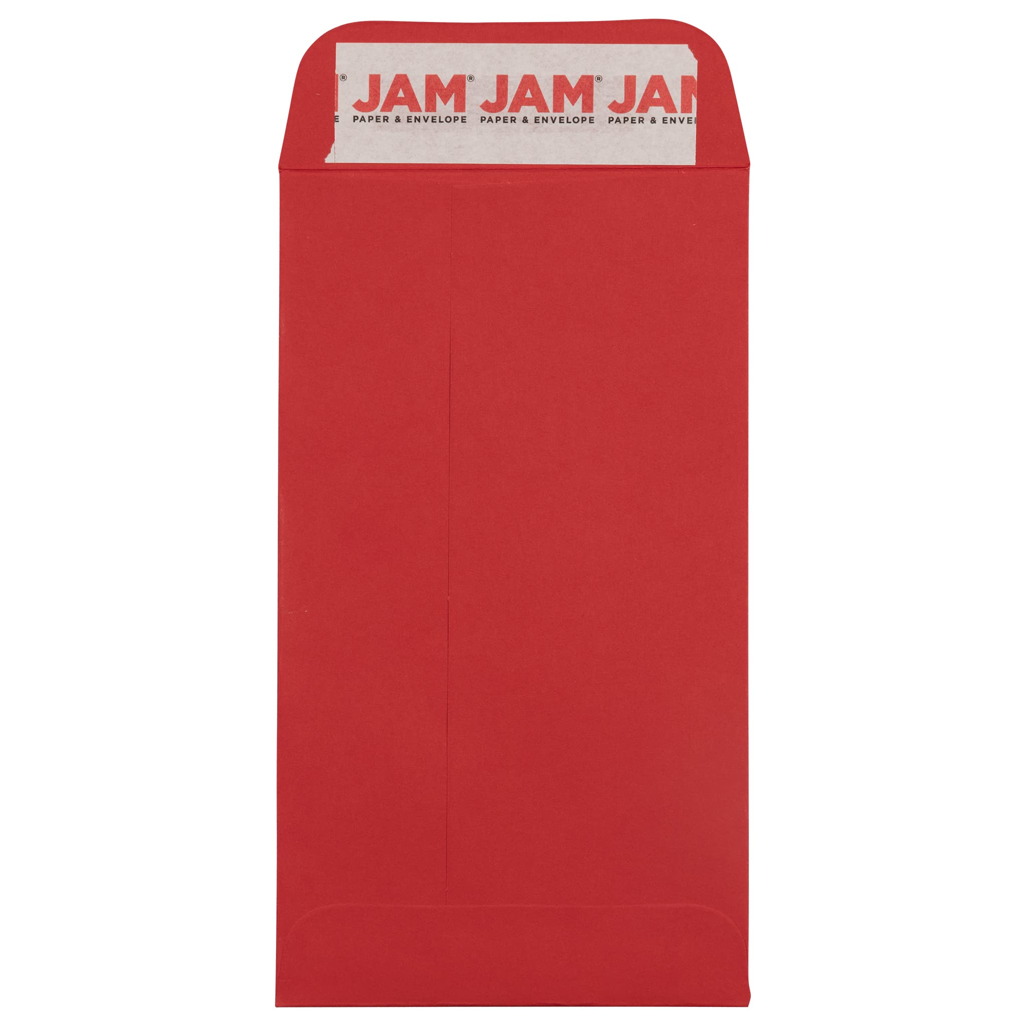 JAM PAPER #5.5 Coin Business Envelopes with Peel and Seal Closure - 3 1/8 x 5 1/2 - Red - 25/Pack