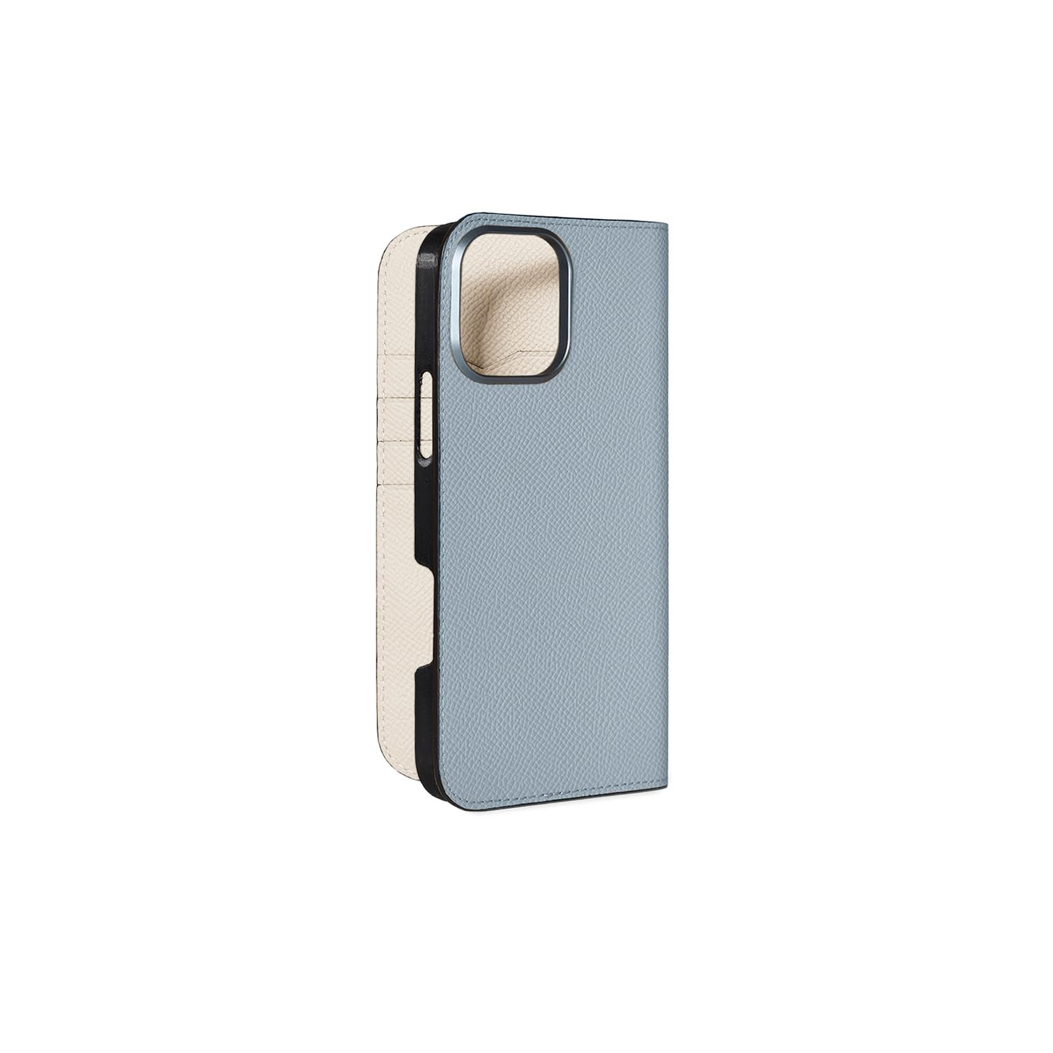 BONAVENTURA for iPhone16Pro Max Noblessa Diary iPhone Case Blue Lin x White BODN16PM-BNWH
