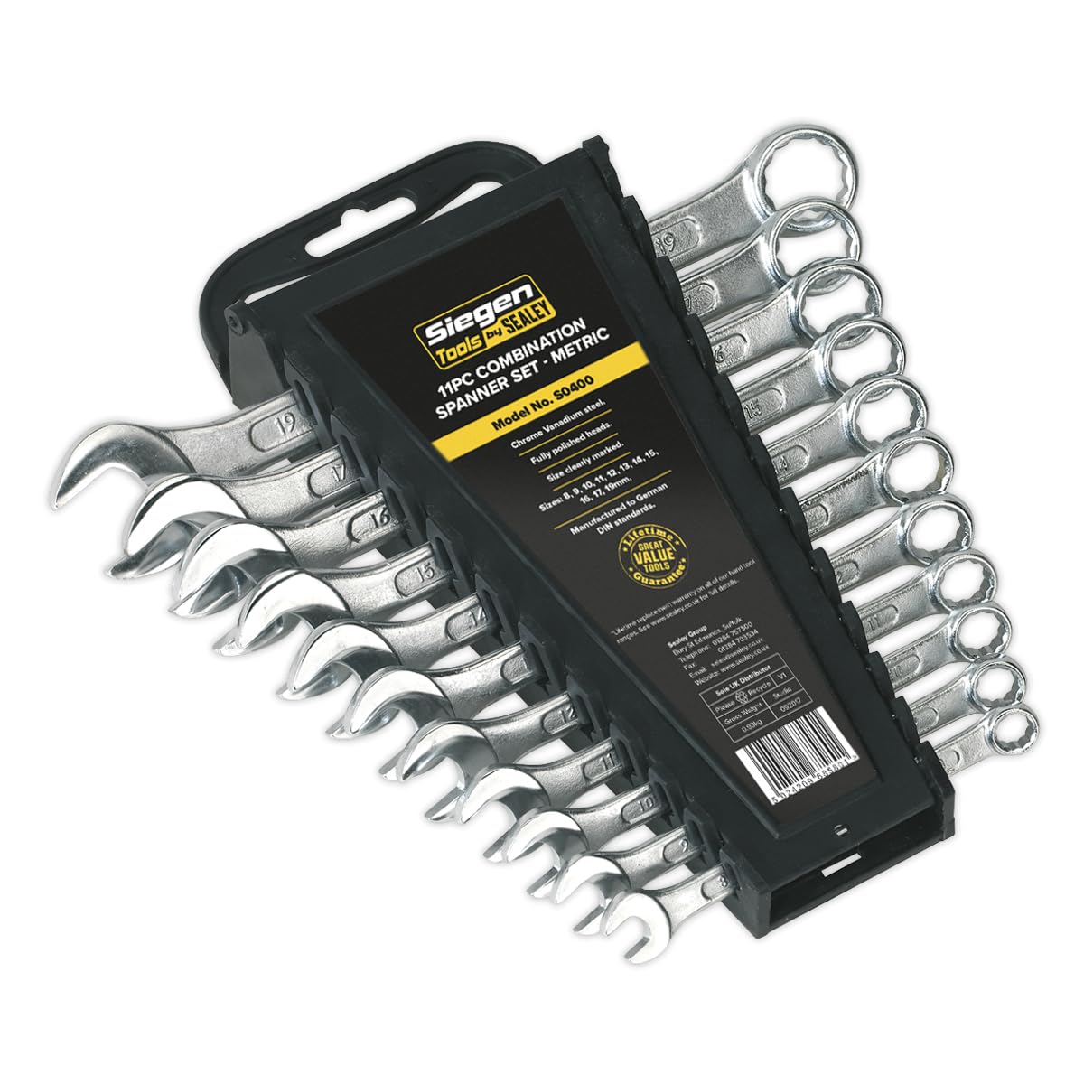 Siegen Light 11 Piece Combination Spanner Set Metric