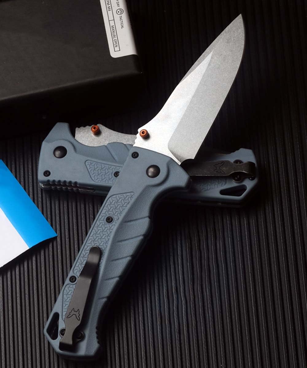Klappmesser 8.2" Taschenmesser Fähig aus Axis Lock, Leicht Blau G10 & Stahl outdoor messer survival Klein edc messer, Gegen Jagdmesser, scharf einhandmesser/clip, Einzigartig pocket folding neck knife