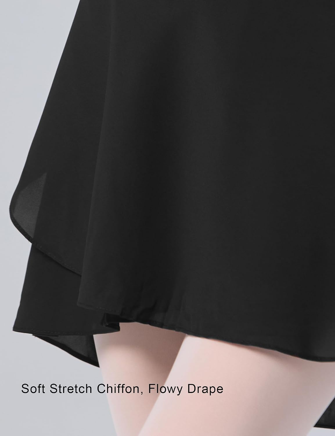 Women Chiffon Wrap Skirt for Ballet, Tulle Dance Skirt, One Size Fits Most