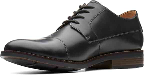 Amazon.com | Clarks Men's Becken Cap Derbys, Black (Black