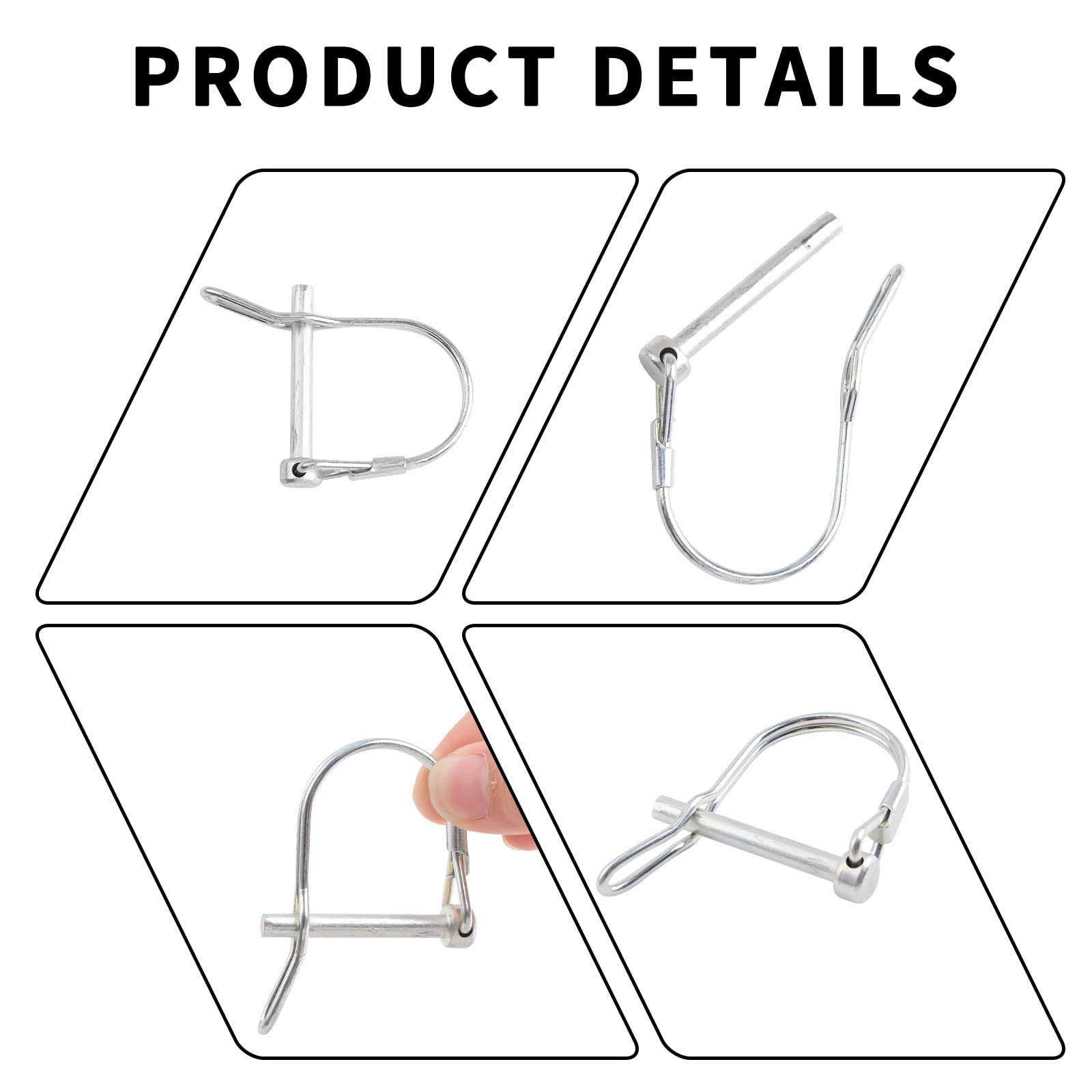 INCREWAY Perno di bloccaggio, 4PCS 5 * 40mm in acciaio al carbonio, perno di bloccaggio del rimorchio perno di bloccaggio perno di bloccaggio per pista fattoria prato