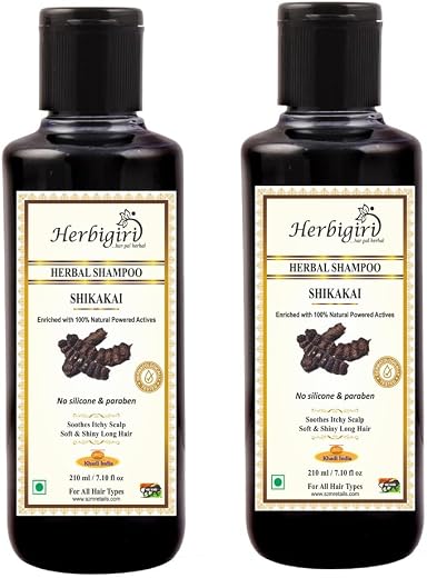 Herbigiri Herbal Combo Shampoo : Neem &amp; Aloevera, Shikakai &amp; Honey (420 ml) (420 ml)