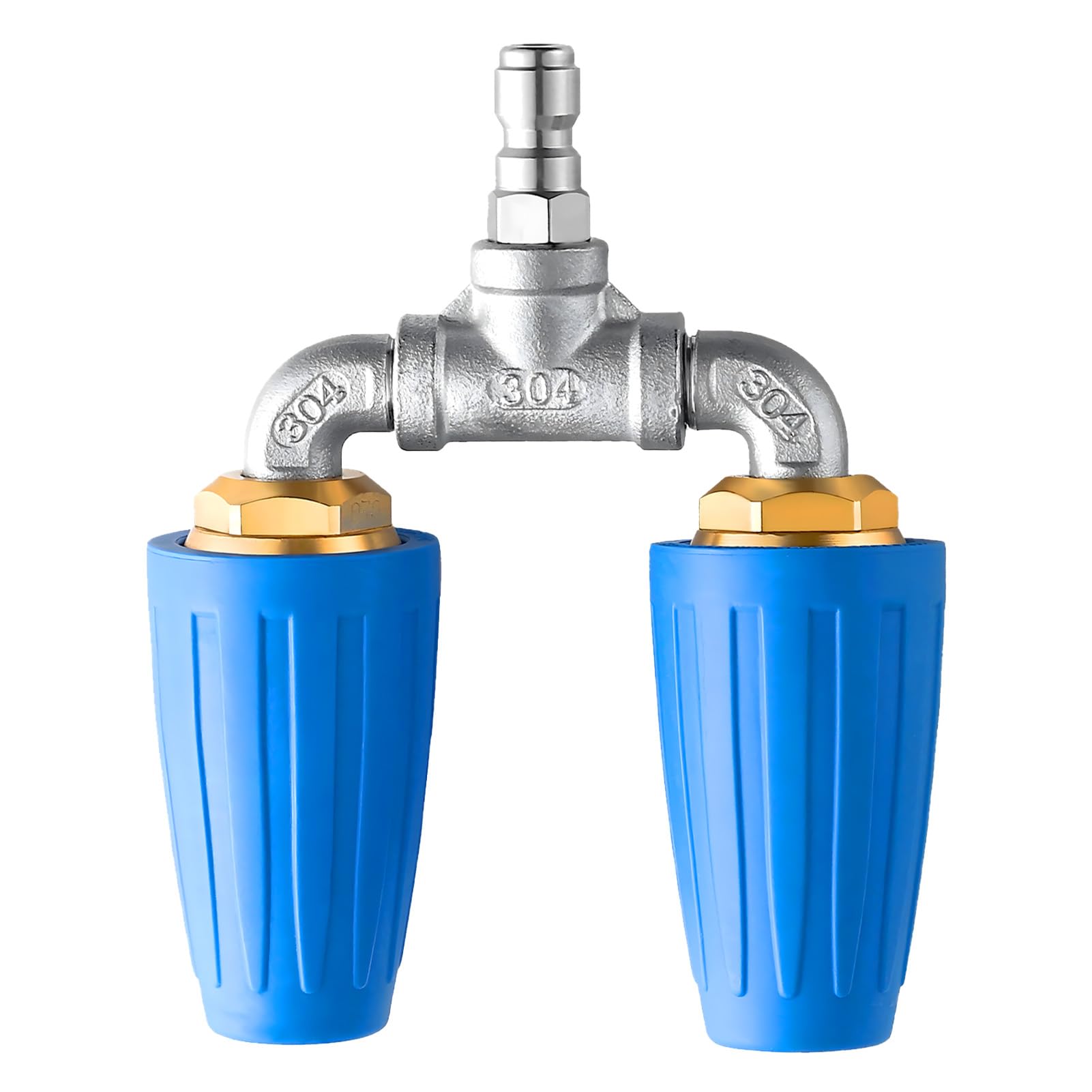 Boquilla Turbo Giratoria Doble, Boquilla Turbo giratoria de Alta presión de 4000PSI, con Enchufe de conexión rápida de 1/4 Pulgadapara Jardín Automóvil Concreto Ladrillo Superficie de Vinilo