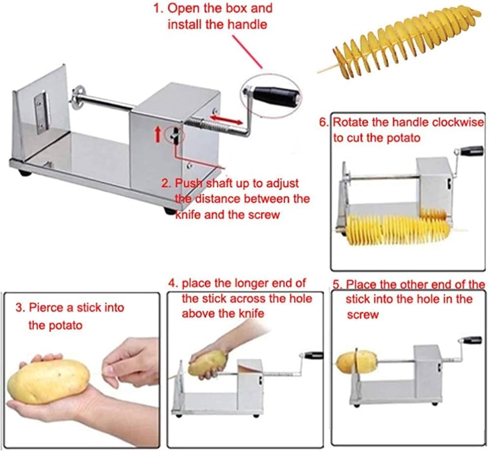 Vunexo Manual Stainless Steel Twisted Potato Slicer Spiral