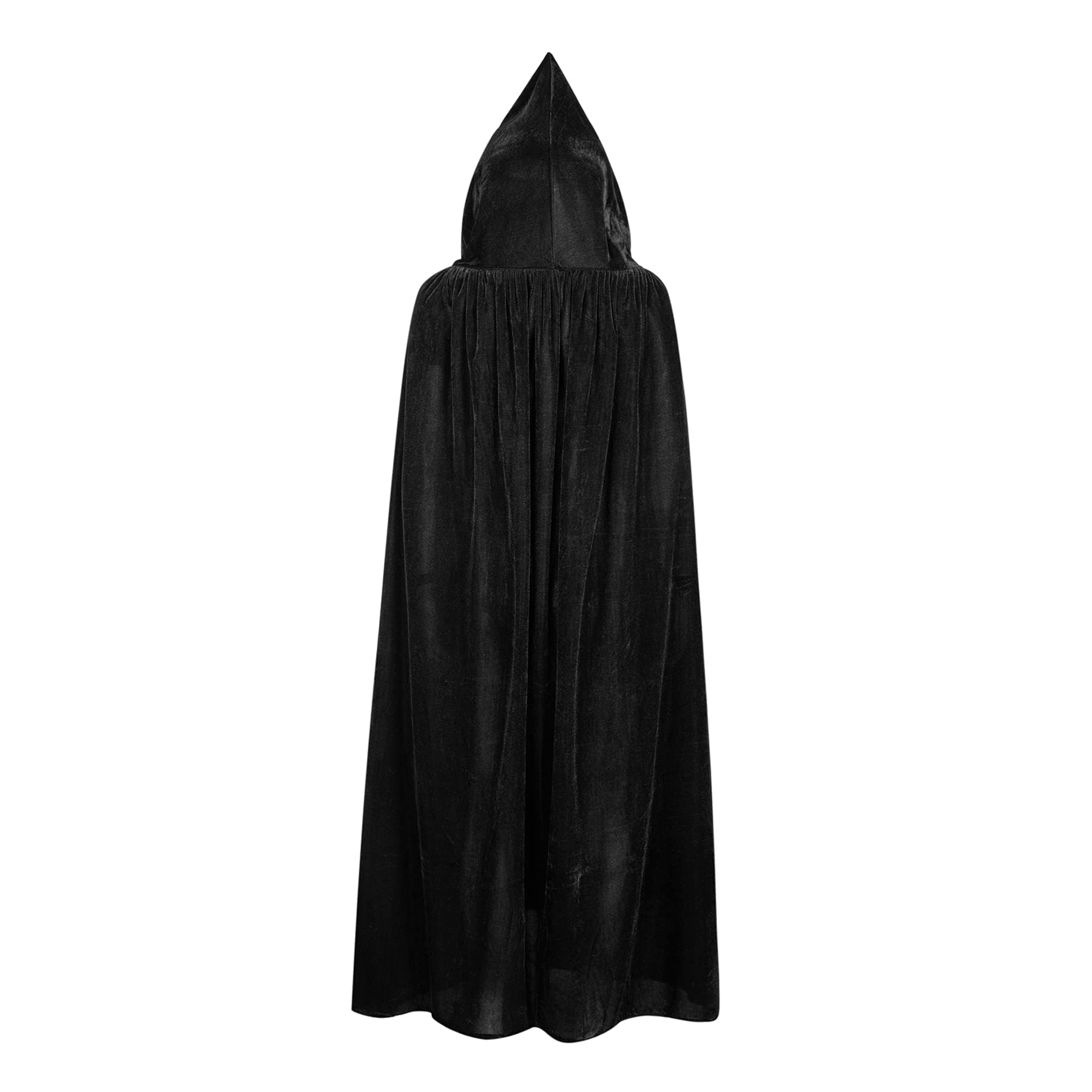 BALENNZ Cape Cloak with Hood - Adults Witch Cape Hooded Cloak for Women Men Halloween Costumes Christmas Cosplay: Medium Black