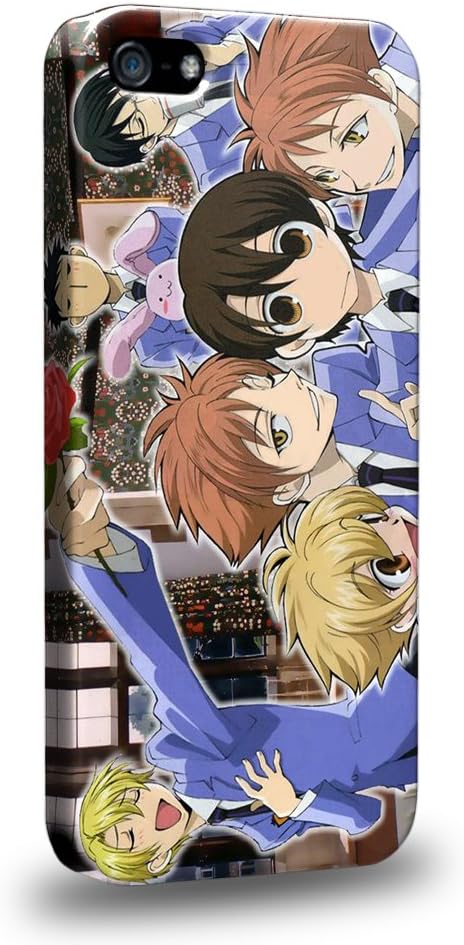 Ouran High School Host Club Tamaki Suoh Haruhi Fujioka Kyoya Ootori Hikaru and Kaoru Hitachiin 2185 Protective Snap-on Hard Back Case Cover for Apple iPhone 5 5s