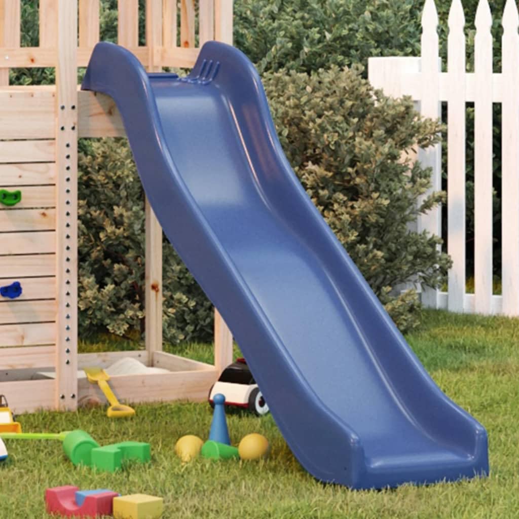 vidaXL Tobogán Infantil Polipropileno Azul 174x38 cm, tobogán Infantil, tobogán de jardín, tobogán de Parque Infantil, tobogán para niños