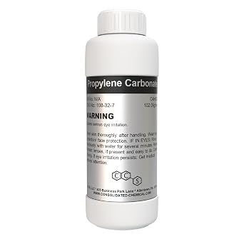 Propylene Carbonate High Purity Solvent - New Tamper-Evident Sealed Bottles 500mL 16 Fl Oz