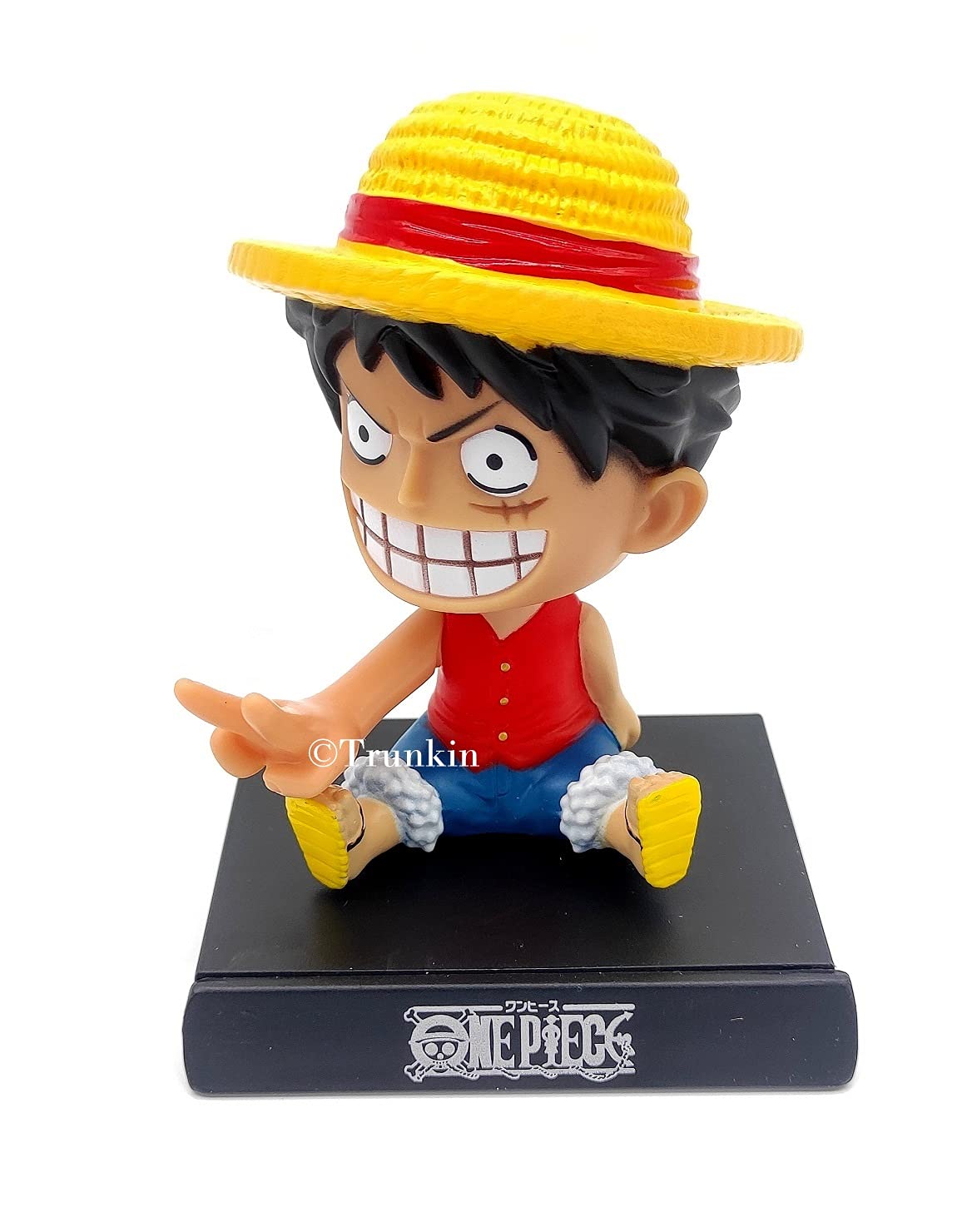 Buy Trunkin Monkey D Luffy One Piece Anime Straw Hat Pirate Bobblehead Pvc Figurine Model Anime Toys Bobble Head Online At Low Prices In India Amazon In