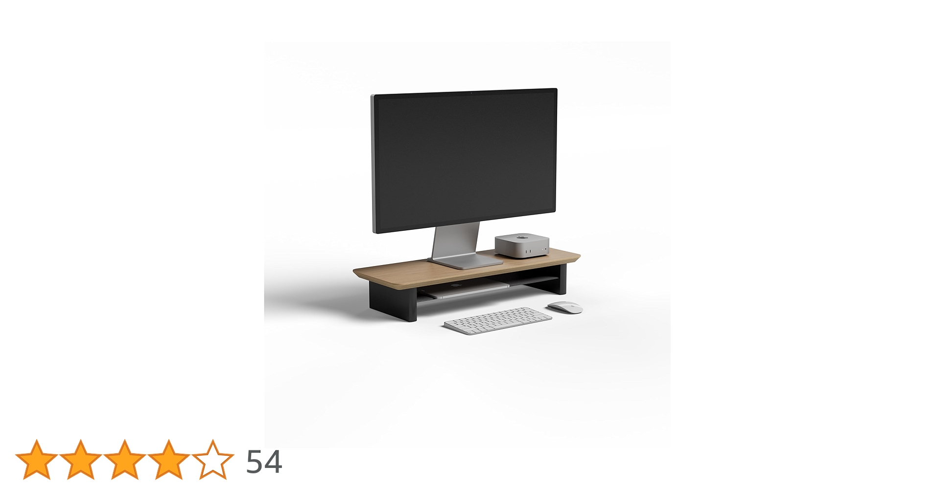 Amazon.co.jp: amesoba 木製 モニタースタンド 卓上 デスクシェルフ