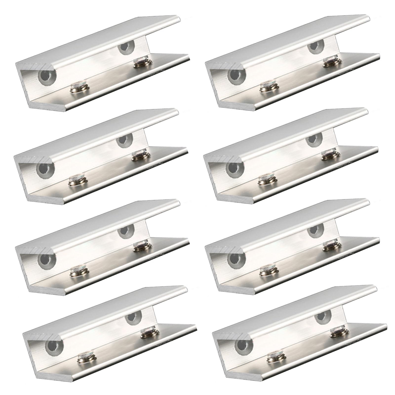 8Pcs Square Glass Clamps Adjustable Glass Clip Aluminum Alloys Shelf Clamps Clip Holder Bracket Hardware Square