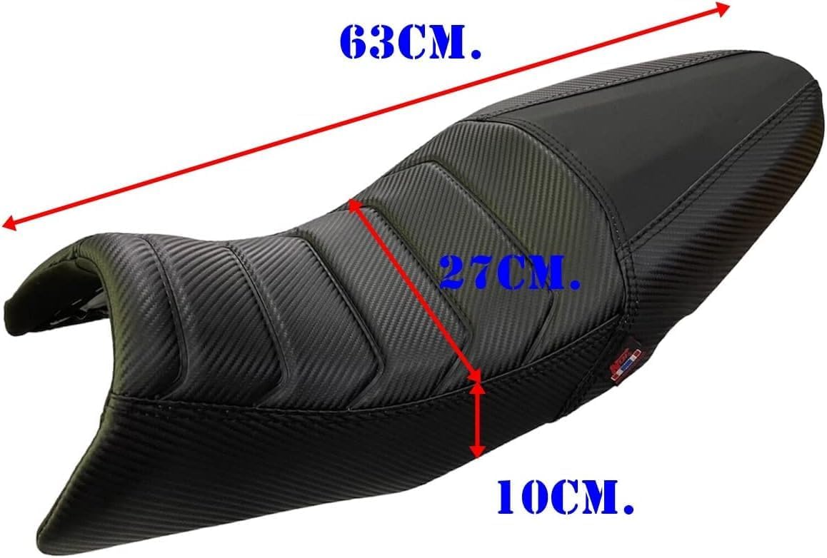 Generic Seat Flat Red Stitch Compatible Fit For KAWASAKI BR125 Z125 PRO 2017-2023 Black Stitch Complete