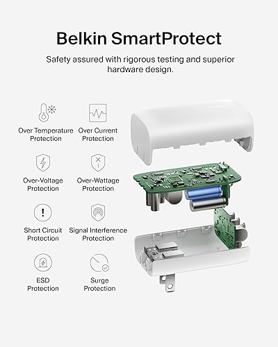 Miniatura 5 de Belkin Bloque de cargador USB C de 3 puertos de 67 W - PPS USB-C PD3.1 PPS carga súper rápida - Samsung Galaxy S25, Apple iPhone 17, Air, Pro,