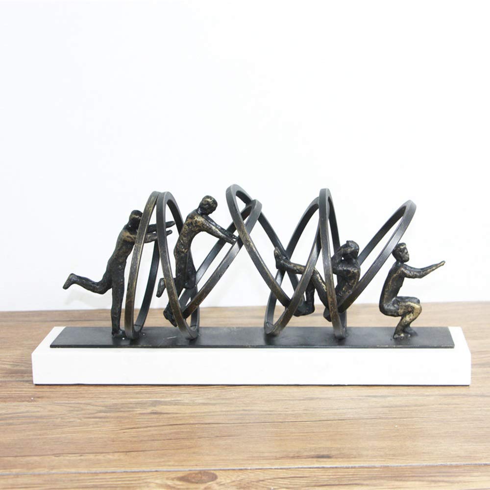 Honana Gymnastics Athlete Performances Ornaments Creative Modern Minimalist Model Room Hotel Clubs Home Living Room Bedroom Decoration (51 * 15 * 17.5CM) Stylish and beautiful Home Decoration